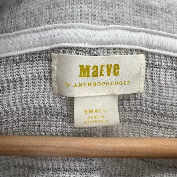 Anthropologie x Maeve Womens Risa Hacci Tunic Small Heather Gray White Cowl Neck - Picture 11 of 12